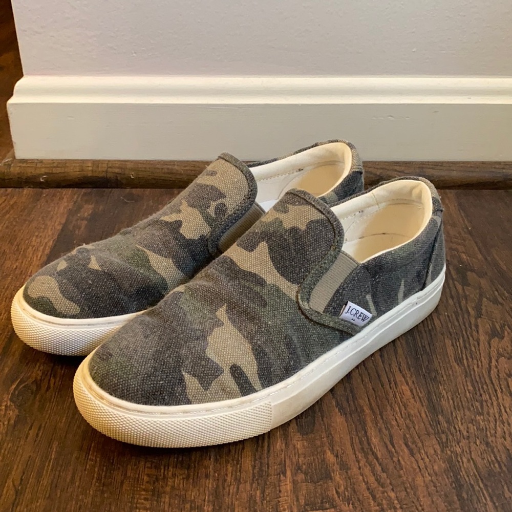Jcrew Factory Camo Slip Ons